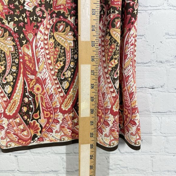 Talbots Babydoll Blouse Women Size 12 100% Silk Sleeveless Floral Boho Y2K Top - Picture 8 of 9